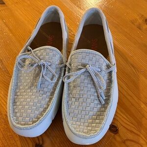 Swims Light Gray Woven Loafers